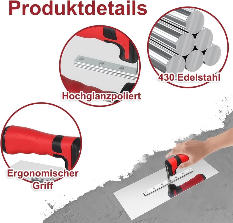 REDKNOT Simító spatula készlet rozsdamentes acél ergonomikus fogantyúval