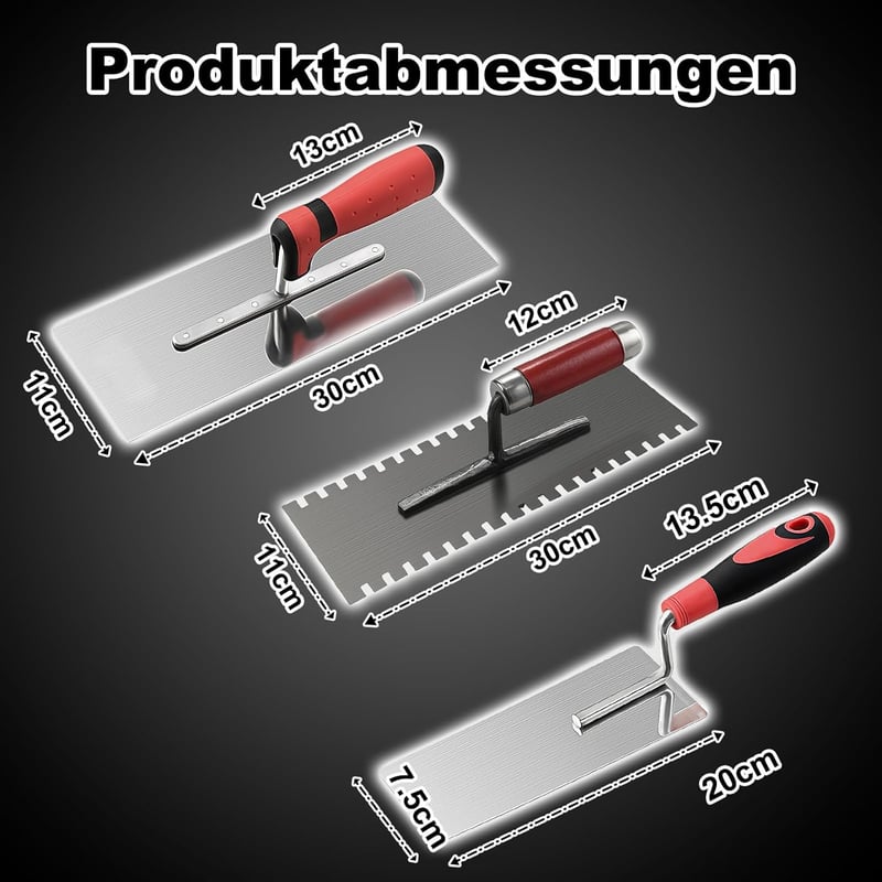 REDKNOT Simító spatula készlet rozsdamentes acél ergonomikus fogantyúval