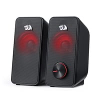 Redragon GS500 Stentor gamerski zvučnik, 2.0-kanalni stereo PC zvučnik s crvenim pozadinskim osvjetljenjem, izvrstan bas i kristalno čist zvuk. 2