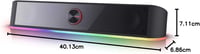 Redragon GS560 Adiemus RGB Asztali Soundbar - 2.0 Csatornás PC Hangszóró Zenével Szinkronizált Fényhatással, Érintésvezérléssel, USB Csatlak 10
