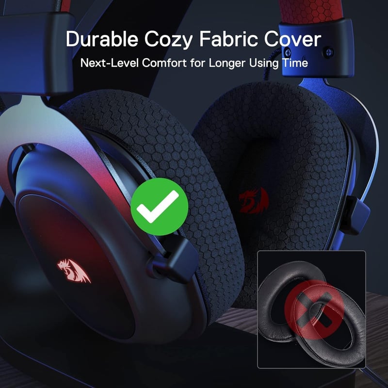 Redragon H510 PRO RGB Gamer Fejhallgató - 7.1 Surround Hangzás, 53mm-es Hangszóró, Memóriahabos Fülpárnák, 3 Üzemmód, USB, Többplatformos