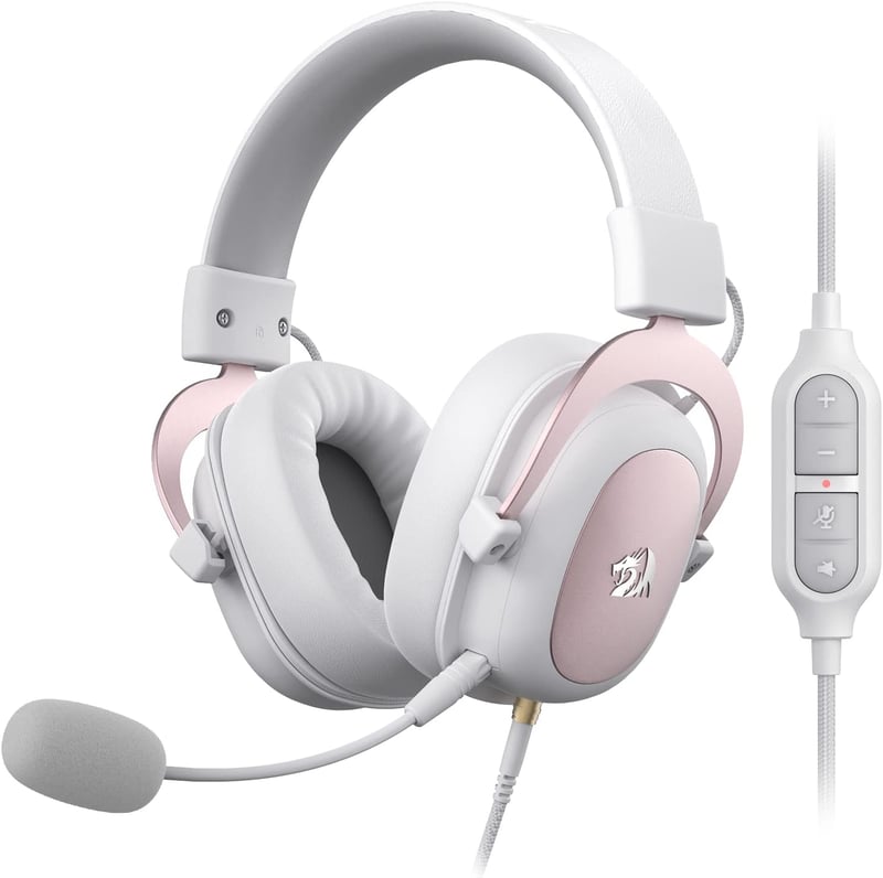 Redragon H510 Zeus 7.1 Surround Gaming Headset Pink-White PC/PS4/Xbox