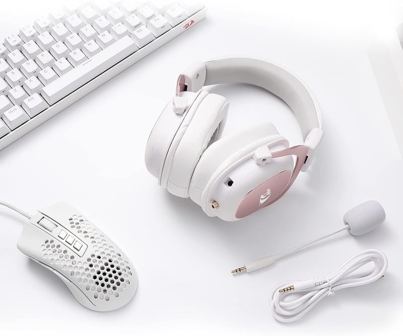 Redragon H510 Zeus 7.1 Surround Gaming Headset Pink-White PC/PS4/Xbox