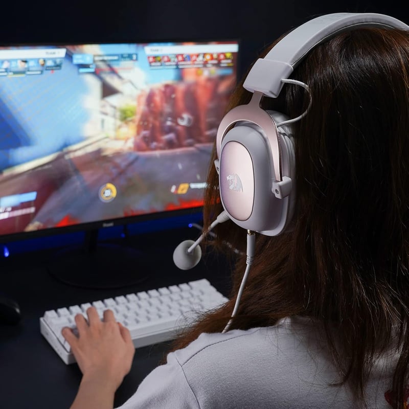 Redragon H510 Zeus 7.1 Surround Gaming Headset Pink-White PC/PS4/Xbox