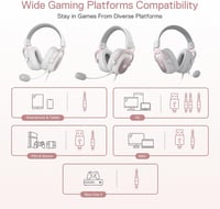 Redragon H510 Zeus 7.1 Surround Gaming Headset Pink-White PC/PS4/Xbox 6