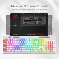 Redragon K512 Shiva fehér gaming billentyűzet RGB LED membrán QWERTY 7