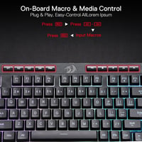 Redragon K515 Shiva RGB Gaming Billentyűzet Mechanikus Érzet 98 Gomb 3