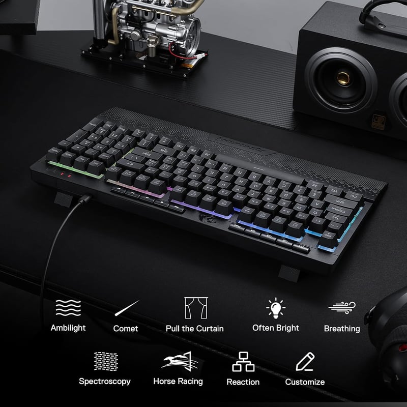 Redragon K515 Shiva RGB Gaming Billentyűzet Mechanikus Érzet 98 Gomb
