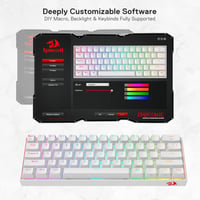 Redragon K530 Draconic 60% Mechanikus Gamer Billentyűzet RGB, Bluetooth/Vezetékes/2.4GHz 8