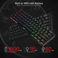 Redragon K530 Pro Draconic 60% Mechanikus Gamer Billentyűzet RGB LED Wireless 3