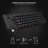 Redragon K530 Pro Draconic 60% Mechanikus Gamer Billentyűzet RGB LED Wireless 8