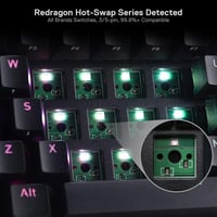 Redragon K530 Pro Draconic 60% mechanikus gaming billentyűzet RGB LED, vezeték nélküli 3