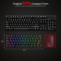 Redragon K530 Pro Draconic 60% mechanikus gaming billentyűzet RGB LED, vezeték nélküli 5