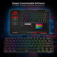 Redragon K530 Pro Draconic 60% mechanikus gaming billentyűzet RGB LED, vezeték nélküli 8