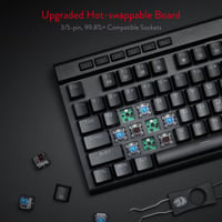 Tastatură de Gaming Mecanică Redragon K580 cu Fir, RGB, cu Taste Macro și Roată pentru Control Media, Switch-uri Albastre 4