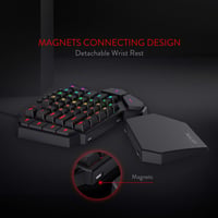 Tastatură Mecanică de Gaming Redragon K585 DITI RGB cu o Singură Mână, Switch-uri Roșii, 42 Taste, 7 Taste Macro, Suport pentru Încheietură, Type-C 9