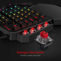 Tastatură Mecanică de Gaming Redragon K585 DITI RGB cu o Singură Mână, Switch-uri Roșii, 42 Taste, 7 Taste Macro, Suport pentru Încheietură, Type-C 4