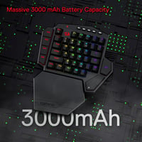 Redragon K585 PRO Vezeték Nélküli Egykezi Mechanikus Gamer Billentyűzet, 42 Gomb, RGB Háttérvilágítás, 7 Makró Gomb, Mágnesesen Rögzíthető C 5