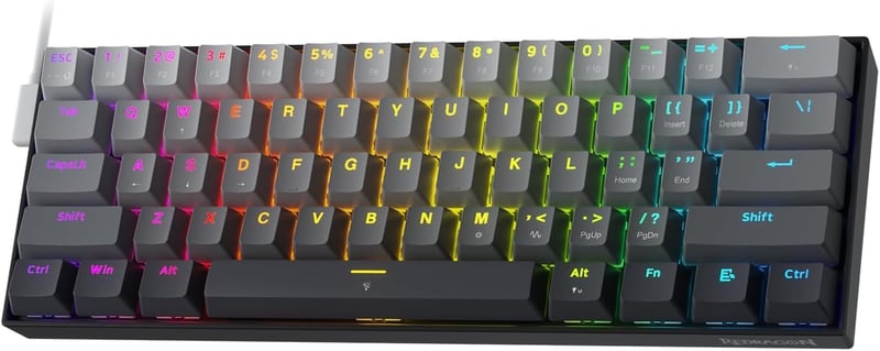 Redragon K617 Fast Shutter Gamer Billentyűzet, 60% Kompakt Mechanikus, Mágneses Kapcsolók, Állítható Működési Pont, 8K Hz, QWERTY, 