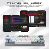 Redragon K617 Fizz 60% Német QWERTZ Gaming Billentyűzet RGB LED Mechanikus 6