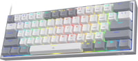 Redragon K617 RGB Mechanikus Gamer Billentyűzet - 60% Kompakt, 61 Gombos, Vezetékes, Lineáris Piros Kapcsolókkal, Pro Driver Támogatással - QWERTY (Grey) 9