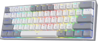 Redragon K617 RGB Mechanikus Gamer Billentyűzet - 60% Kompakt, 61 Gombos, Vezetékes, Lineáris Piros Kapcsolókkal, Pro Driver Támogatással - QWERTY (Grey) 1