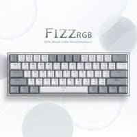 Redragon K617 RGB Mechanikus Gamer Billentyűzet - 60% Kompakt, 61 Gombos, Vezetékes, Lineáris Piros Kapcsolókkal, Pro Driver Támogatással - QWERTY (Grey) 2