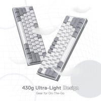 Redragon K617 RGB Mechanikus Gamer Billentyűzet - 60% Kompakt, 61 Gombos, Vezetékes, Lineáris Piros Kapcsolókkal, Pro Driver Támogatással - QWERTY (Grey) 3