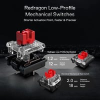 Redragon K621 Horus TKL mechanikus gaming billentyűzet, RGB, BT/2.4GHz/USB, 80% - fekete 7