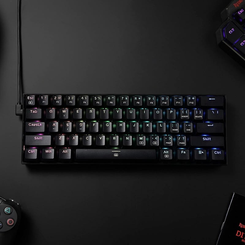 Redragon K630 Dragonborn 60% Mechanikus Gaming Billentyűzet RGB, Brown Switch