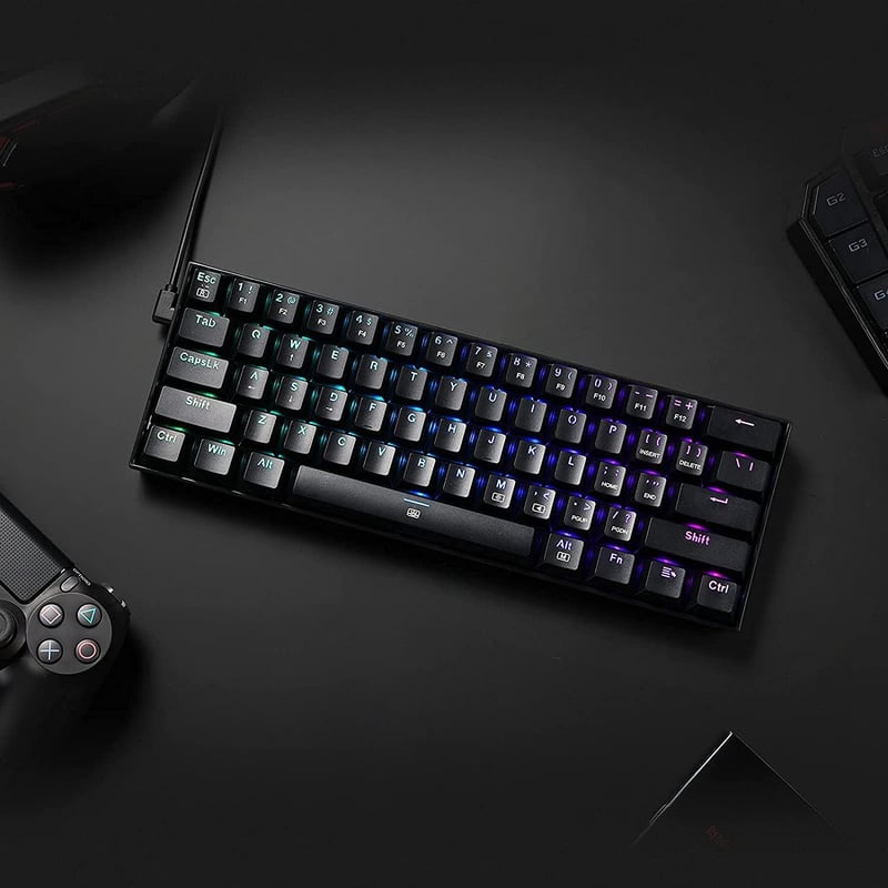 Redragon K630 Dragonborn 60% Mechanikus Gaming Billentyűzet RGB, Brown Switch