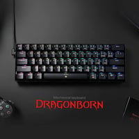 Redragon K630 Dragonborn 60% Mechanikus Gaming Billentyűzet RGB, Brown Switch 2
