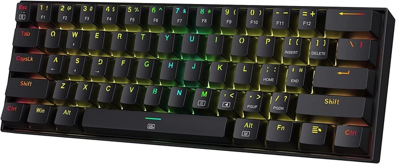 Redragon K630 Dragonborn 60% Mechanikus Gaming Billentyűzet RGB, Brown Switch