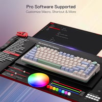 Tastatură mecanică wireless Redragon K673 PRO 75%, Hot-Swap, RGB - verde 9
