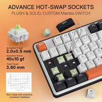 Redragon K689 PRO Wireless RGB Mechanikus Gamer Billentyűzet 104 Gomb Hot Swap 5