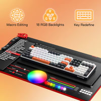 Redragon K689 PRO Wireless RGB Mechanikus Gamer Billentyűzet 104 Gomb Hot Swap 8
