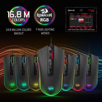 Redragon M711 COBRA Gaming Egér 16.8M RGB Háttérvilágítás 10000 DPI - Black-M711 4