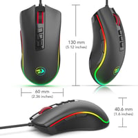 Redragon M711 COBRA Gaming Egér 16.8M RGB Háttérvilágítás 10000 DPI - Black-M711 3