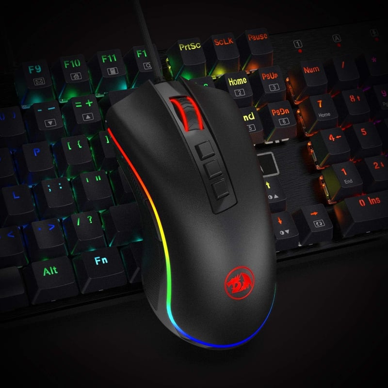 Redragon M711 COBRA Gaming Egér 16.8M RGB Háttérvilágítás 10000 DPI - Black-M711