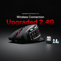Redragon M811 Pro Wireless Gaming Egér 15 Programozható Gomb RGB Háttérvilágítás - 2.4G Kabellos, black 2