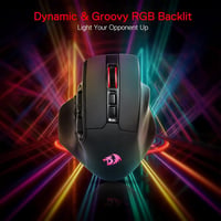Redragon M811 Pro Wireless Gaming Egér 15 Programozható Gomb RGB Háttérvilágítás - 2.4G Kabellos, black 5