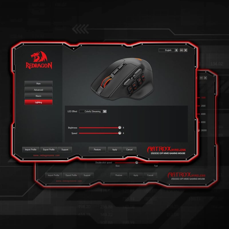 Redragon M811 Pro Wireless Gaming Egér 15 Programozható Gomb RGB Háttérvilágítás - 2.4G Kabellos, black