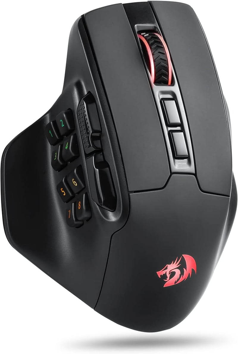 Redragon M811 Pro Wireless Gaming Egér 15 Programozható Gomb RGB Háttérvilágítás - 2.4G Kabellos, black