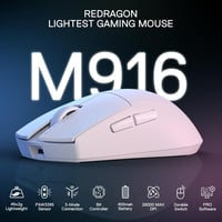 Redragon M916 PRO Vezeték Nélküli Gamer Egér, 49g Ultrakönnyű, 26K DPI, Ergonomikus Kialakítás, Programozható Gombok, 3 Csatlakozási Mód 8