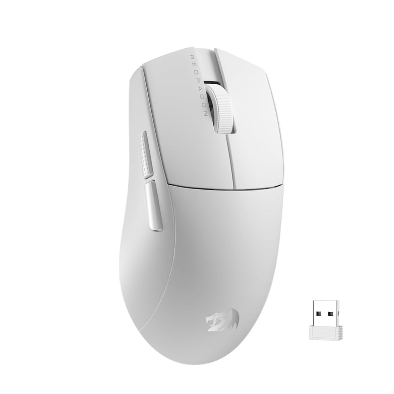 Redragon M916 Vezeték Nélküli Gamer Egér, 49g Ultrakönnyű, 8000 DPI, Ergonomikus Kialakítás, Programozható Gombok, Redragon M916 Vezeték Nélküli Gamer Egér, 49g Ultrakönnyű, 8000 DPI, Ergonomikus Kialakítás, Programozható Gombok, Fehér