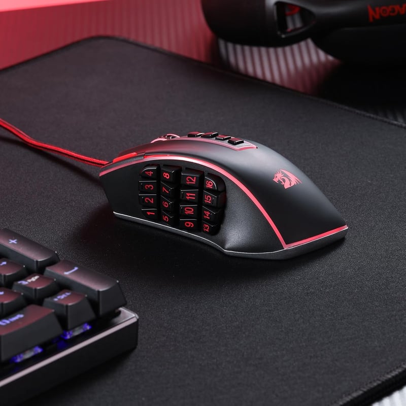 Redragon M990 MMO Gamer Egér 32000 DPI RGB 23 Programozható Gomb