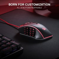 Redragon M990 MMO Gamer Egér 32000 DPI RGB 23 Programozható Gomb 3