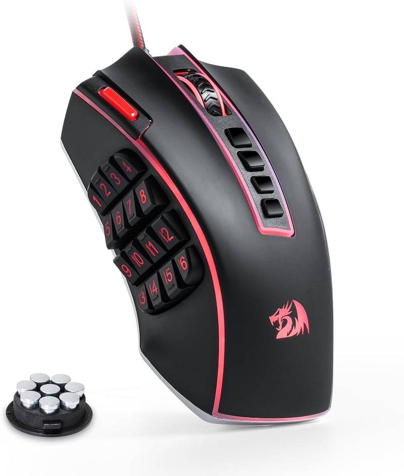 Redragon M990 MMO Gamer Egér 32000 DPI RGB 23 Programozható Gomb