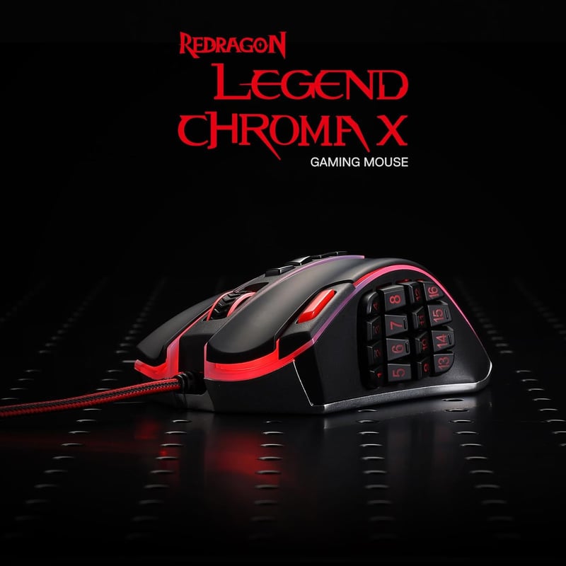 Redragon M990 MMO Gamer Egér 32000 DPI RGB 23 Programozható Gomb