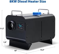 Redriver 8 kW Diesel Fűtés 12V/24V LCD Távirányítóval Autó Lakóautó Teherautó Hajó 9